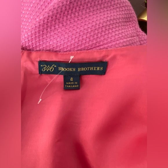 BROOKS BROTHERS Textured Pink Short Sleeve Dress Size 4 - Picture 6 of 11